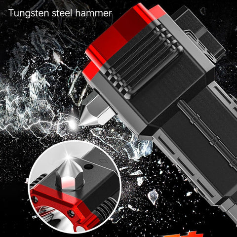 Flashlight And Power Bank , Most Powerful Portable Led Torch, Super Bright, Waterproof Torch Light With Hanging Magnet And Safety Window Breaking Hammer & Seat Belt Cutter For Camping, Hiking, Outdoor Emergency
